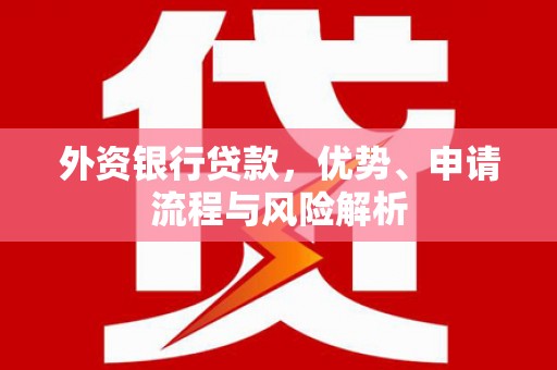 市北外资银行贷款，优势、申请流程与风险解析