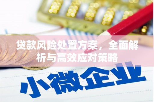 市北贷款风险处置方案，全面解析与高效应对策略