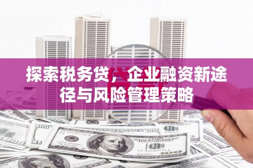 市北探索税务贷，企业融资新途径与风险管理策略