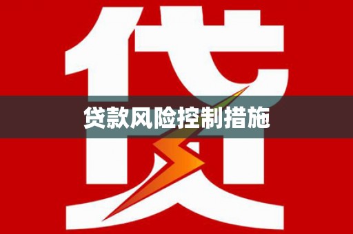 市北贷款风险控制措施